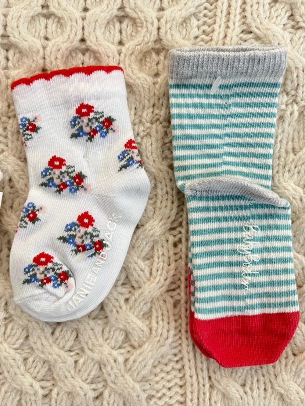 Janie and Jack 3-6 Mo. Infant Patterned Socks Lot of Four New Baby Accessory